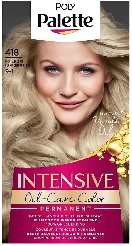 Schwarzkopf Poly Palette - Haarverf - 418 - Licht Asblond - 115ml