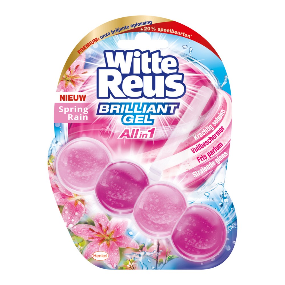 Witte Reus Toiletblok Brilliant Gel Spring Rain