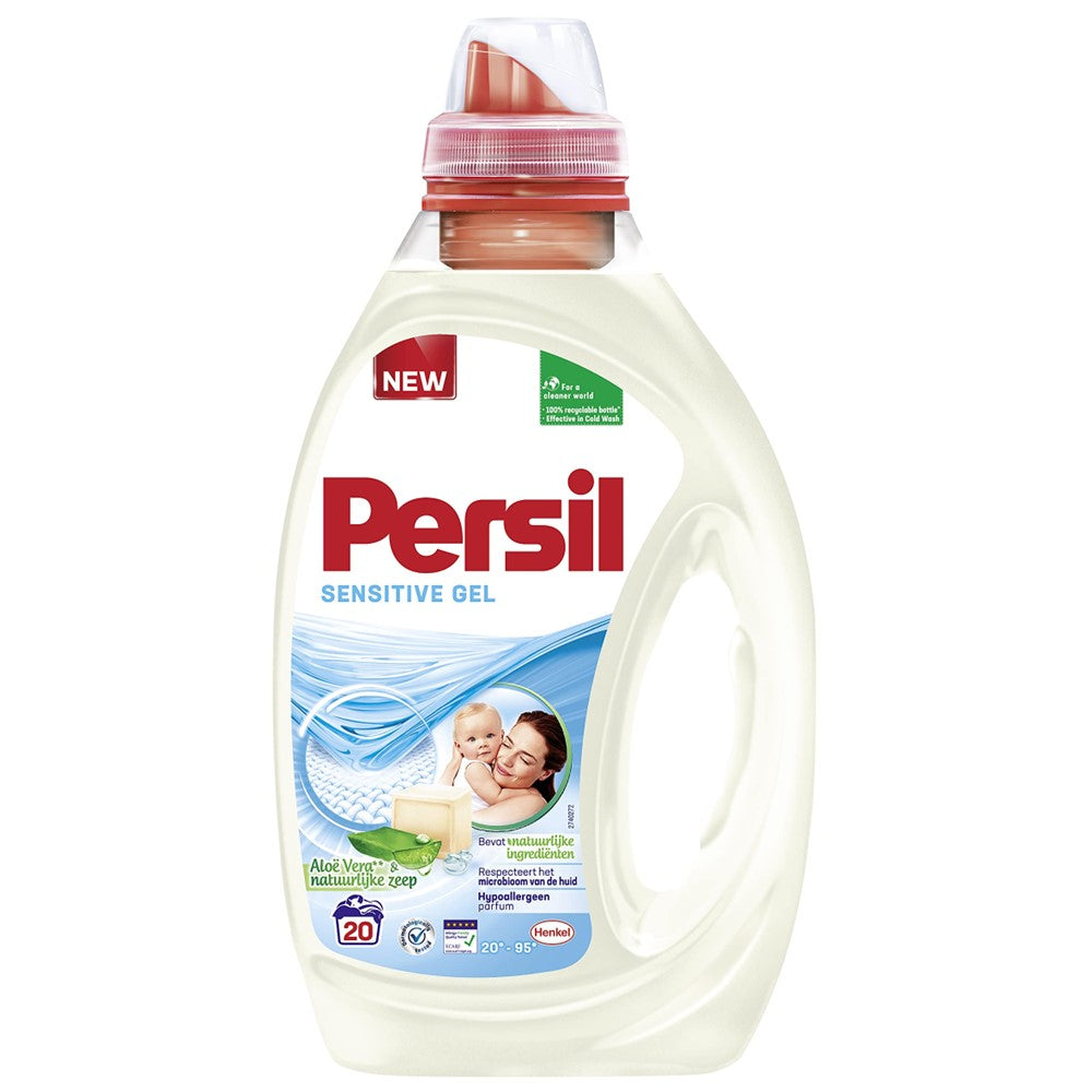 Persil - Wasmiddel - Vloeibaar - Sensitive Gel - Aloe Vera & Natural Soap - 20Wb/1000ml