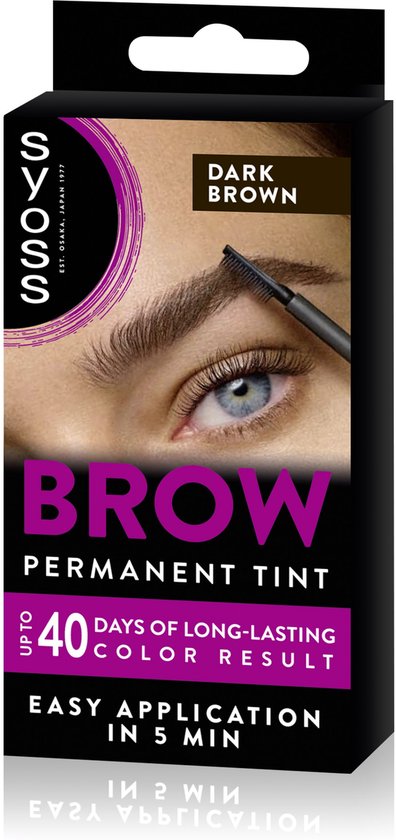 SYOSS Brow Tint Donkerbruin - Permanente Wenkbrauwverf – Starterskit - Langdurige Kleur – Natuurlijke Look - Tot 10 toepassingen
