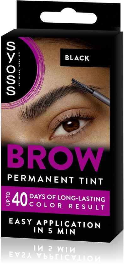 SYOSS Brow Tint Zwart - Permanente Wenkbrauwverf – Starterskit - Langdurige Kleur – Natuurlijke Look - Tot 10 toepassingen