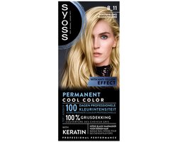 SYOSS Permanent Coloration 8-11 - Haarverf - Permanente Haarkleuring - Poederblond – Grijsdekking – Vermindert Haarbreuk - 1 Stuk