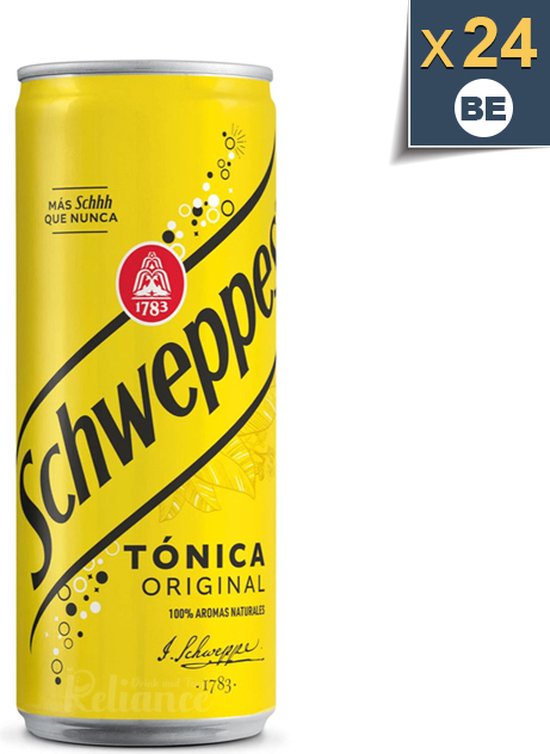 Schweppes Indian Tonic - 24x33cl - frisdrank Tonic - 1 tray van 24 stuks