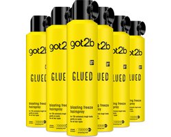 Got2b Glued Hairspray - Haarstyling - Haarspray - Ultra-sterke Fixatie - 72u Hold - Voordeelverpakking - 6x 300ml