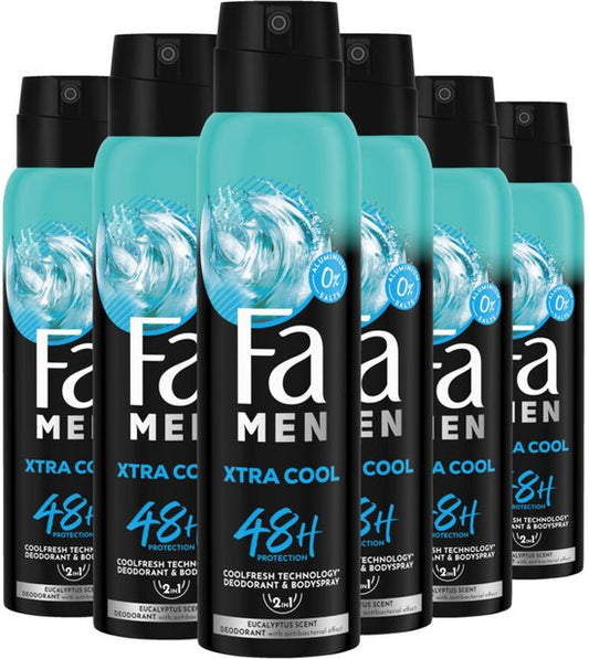 Fa Extreme Cool Deodorant Spray 6x150ml - Voordeelverpakking