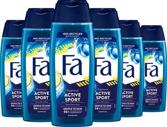 Fa Sport met ginko - 6x 250 ml - Voordeelverpakking - Douchegel