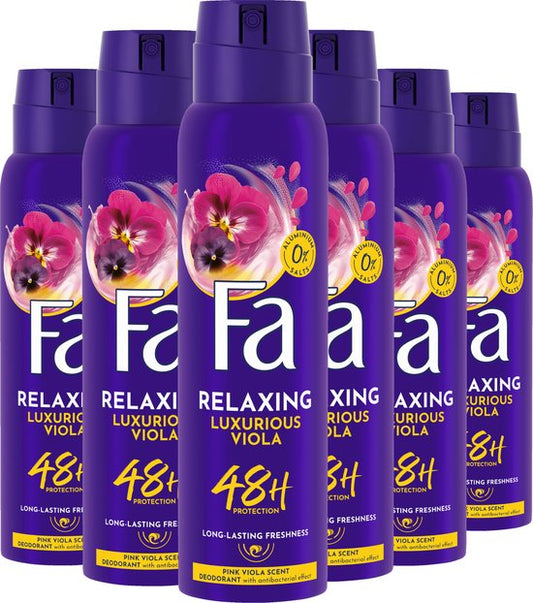 Fa Luxurious Viola Deodorant Spray 6x150ml - Voordeelverpakking