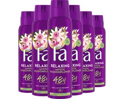 Fa Mystic Passionflower Deodorant Spray 6x150ml - Voordeelverpakking