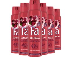 Fa Glamorous Black Orchid Deodorant Spray 6x150ml - Voordeelverpakking