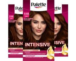 Palette - 650 Kastanje Middenbruin - Haarverf - Intensieve, Natuurlijke Kleuren met 100% Grijsdekking - Voordeelverpakking - 3 stuks
