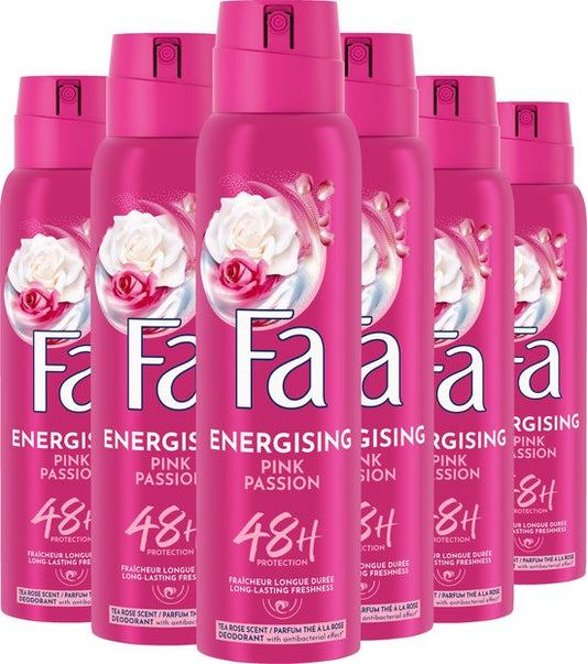 Fa Pink Passion Deodorant Spray 6x150ml - Voordeelverpakking
