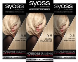 Syoss - Haarverf - 9_5 - Frozen Pearl Blond - 115ml x 3