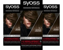 Syoss - Haarverf - 4_1 - Middenbruin - 115ml x 3