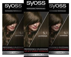 Syoss - Haarverf - 5_1 - Lichtbruin - 115ml x 3