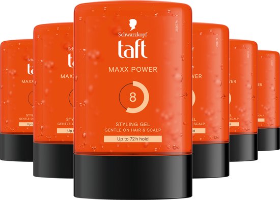 Taft - MAXX Power - Haarstyling - Haargel - Sterke Fixatie - Maximale Vesterking - Voordeelverpakking - 6x 300ml