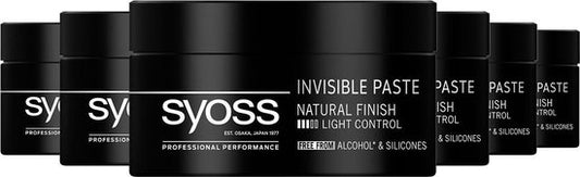 SYOSS Styling Invisible Hold Paste - Perfecte Textuur - Natuurlijke en Hermodelleerbare Styling - 48u Controle - Voordeelverpakking - 6 x 100ml