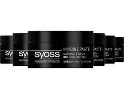 SYOSS Styling Invisible Hold Paste - Perfecte Textuur - Natuurlijke en Hermodelleerbare Styling - 48u Controle - Voordeelverpakking - 6 x 100ml