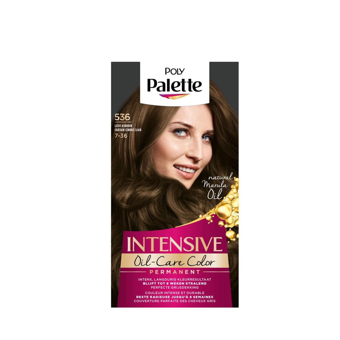 Poly Palette - Haarverf - 536 - Licht Asbruin - 1 Stuk