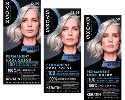 Syoss - Haarverf - 12_59 - Cool Platinablond - 115ml x 3