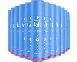Taft Hairspray Ultra Strong Pocket Size - Haarstyling - Haarmousse - Sterke Fixatie - Voordeelverpakking - 12x 75 ml