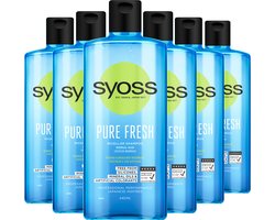 SYOSS Pure Fresh Shampoo  6x 440ml - Voordeelverpakking