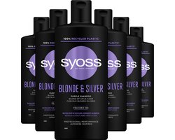 Syoss Blond - Shampoo - Haarverzorging - Blond, Grijs en Highlighted Haar - Versterkt en Beschermt - Stralende Glans - Voordeelverpakking - 6x 440ml
