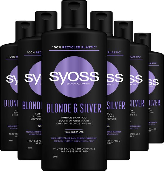 Syoss Blond - Shampoo - Haarverzorging - Blond, Grijs en Highlighted Haar - Versterkt en Beschermt - Stralende Glans - Voordeelverpakking - 6x 440ml