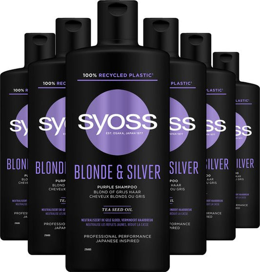 Syoss Blond - Shampoo - Haarverzorging - Blond, Grijs en Highlighted Haar - Versterkt en Beschermt - Stralende Glans - Voordeelverpakking - 6x 440ml