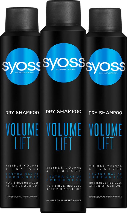 Syoss - Shampoo - Droogshampoo - Volume Lift - 200ml x 3