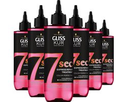 Gliss Kur - Color Perfector - 7 sec Express Repair Treatment - Haarmasker - Haarverzorging - Voordeelverpakking - 6 x 200 ml