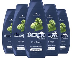 Schwarzkopf Shampoo For Men - Haarverzorging - Dagelijks Gebruik - Versterkt Mannenhaar - Natuurlijk Volume - Voordeelverpakking - 5x 400ml