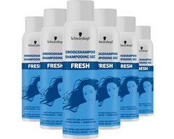 Schwarzkopf Droogshampoo Fresh - Haarverzorging - Lichter en Lustiger Haar - Frisheid - Normal Tot Vet Haar - Voordeelverpakking - 6 x 150 ml