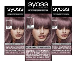 Syoss - 8-23 - Haarverf - Permanente Haarkleuring - Lavender Crystal - Grijsdekking - Voordeelverpakking - 3 stucks