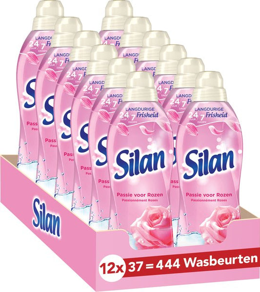 Silan Passie Voor Rozen - Wasverzachter - Langdurige Frisheid - Voordeelverpakking - 12 x 37 wasbeurten