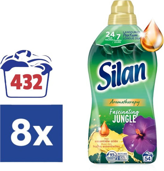 Silan Aroma Therapy Fascinating Jungle Wasverzachter - 8 x 54 wasbeurten - Voordeelverpakking