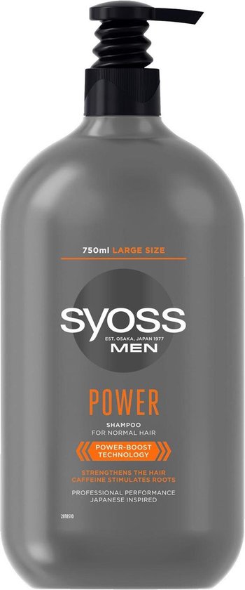 6x Syoss Men Shampoo - Power - voor normaal haar - 750 ml