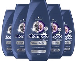 Schwarzkopf Shampoo Silver Reflex - Paarse Pigmenten - Versterkt en Voedt - Anti-Geel Effect - Blond, Grijs & Wit haar - Voordeelverpakking - 6x 250ml