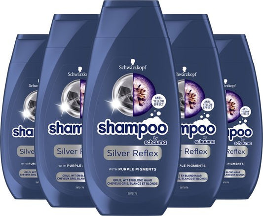 Schwarzkopf Shampoo Silver Reflex - Paarse Pigmenten - Versterkt en Voedt - Anti-Geel Effect - Blond, Grijs & Wit haar - Voordeelverpakking - 6x 250ml