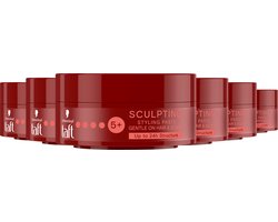 Taft - Sculpting Styling Paste - Haarstyling - Haarwax - Sterke Fixatie - Korte tot Halflange Haartypes - Voordeelverpakking - 6 x 75 ml
