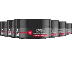 Taft Power Wax - Haarstyling - Haarwax - Sterke Fixatie - Voordeelverpakking - 6 x 75 ml
