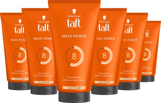 Taft Gel Maxx Power - Haarstyling - Haarmousse - Sterke Fixatie - Voordeelverpakking - 6x 150 ml