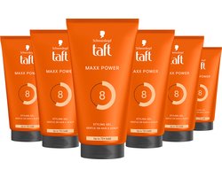 Taft Gel Maxx Power - Haarstyling - Haarmousse - Sterke Fixatie - Voordeelverpakking - 6x 150 ml
