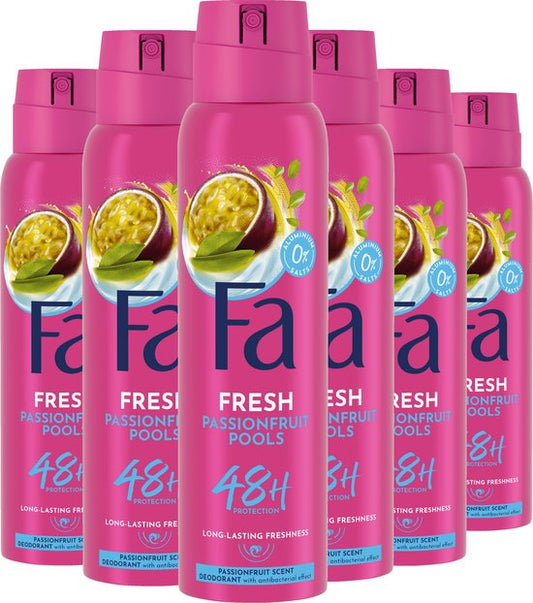Fa Passion Fruit Pools Deodorant Spray 6x150ml - Voordeelverpakking