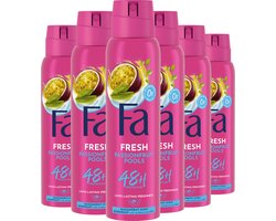 Fa Passion Fruit Pools Deodorant Spray 6x150ml - Voordeelverpakking