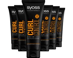 Syoss Curl- Control Cream Gel - Haarstyling - Perfecte Kurldefinitie - Hydraterend - Curly Girl Method - 48u Style-controle - Krullend Haar - Voordeelverpakking - 6x250 ml