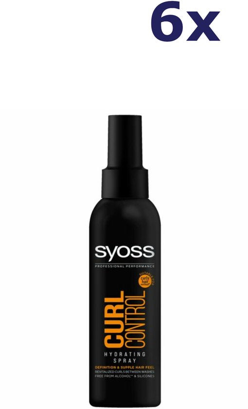 Syoss Curl - Haarstyling - Haarspray - Gedefinieerde en Veerkrachtige Krullen - Hydraterend - Curly Girl Method -Soepel Haargevoel - Voordeelverpakking - 6x 150ml