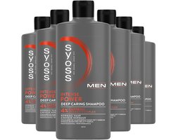 Syoss Men Power - Shampoo - Normal Haar - Verfrist en Reinigt - Activeert de groeifactoren - Stimuleert de Haarwortels - Voordeelverpakking - 6x 440ml