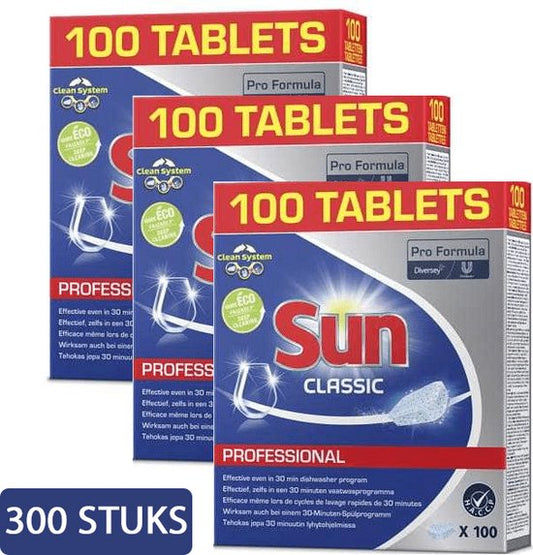 Sun - Vaatwastabletten - Classic - Regular - 300 vaatwastabletten - Voordeelverpakking