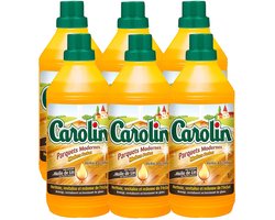 Carolin Vloerreiniger voor Modern Parket - 6 x 1L - Met Lijnzaadolie - Geschikt voor Geolied en Gelakt Parket - Voordeelverpakking