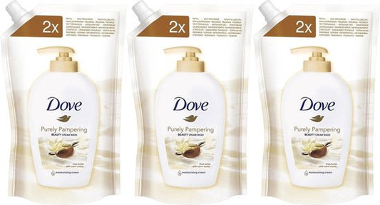 Dove - Handzeep - Navulling - PAMPERING CARE SHEA BUTTER - 500ml x 3 VOORDEELVERPAKKING